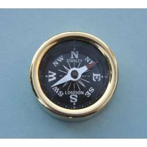  Solid Brass Plain Smooth Pocket Compass: Office Products