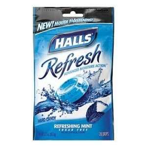  Halls Refresh Sugar Free Mouth Moistening Drops Refreshing 