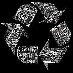 Los Angeles Pop Art Recycle Large Tote Bag  