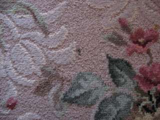GORGEOUS Old Bigelow CARPET RUNNER Wool Roses~Great Colors 4 x 2 