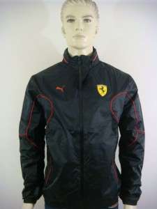   Official Ferrari Scuderia men black sport light windbreaker jacket NWT