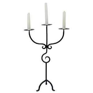  Wrought Iron Powder Coated 3 Candle Holder Stand Decor 