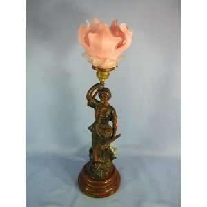 Newell Post Art Glass Lamp