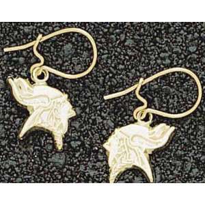  Minnesota Vikings Logo Gold Dangle Earrings: Sports 