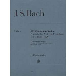  Bach, JS   3 Gamba Sonatas BWV 1027 1029 for Viola and 