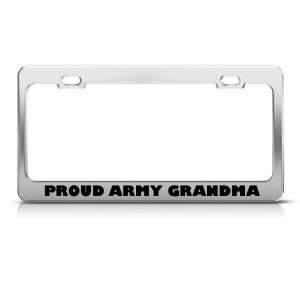  Proud Army Grandma Military license plate frame Stainless 