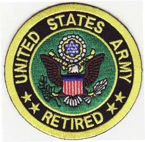 US ARMY RETIRED Military VET Veteran Biker Vest Patch!!  