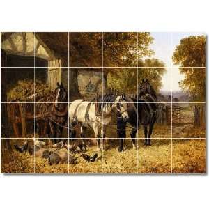 John Frederick Herring Horses Custom Tile Mural 26  17x25.5 using (24 
