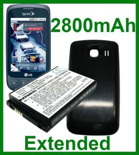 Extended Battery 2800mAh for LG Optimus S LS670 Sprint  