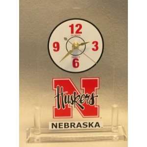  ZaMeks Nebraska Cornhuskers NCAA Licensed Desk Clock 