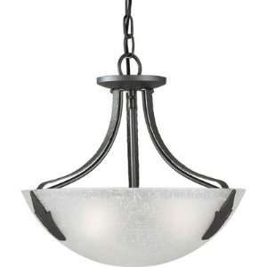 Forte 2444 03 11 Flush/Hang Convertible, Natural Iron Finish with 