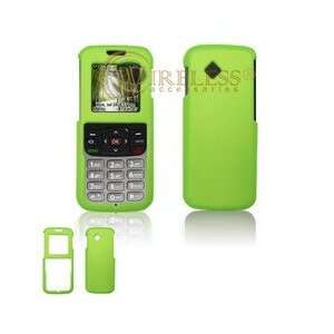 Cool Green Rubberized Shield Protector Case for LG 100C Cell Phones 