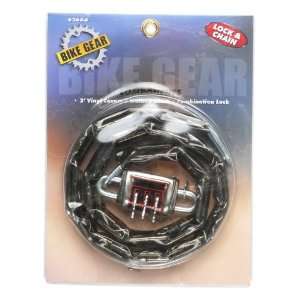 Bike Gear Heavy Duty Integrated Combination Lock and Chain 