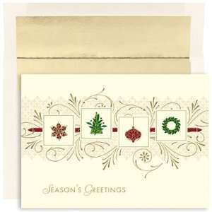  Holiday Icons Garland Boxed Christmas Cards and Envelopes 