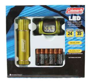 Coleman® LED Axis Headlamp and Aluminum Flashlight Set  