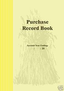 Purchase Record Book   For Office Bookkeeping Accounts  