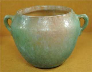 RARE Roseville Art Pottery Earlam Handled Vase Green Arts & Crafts 