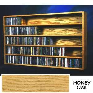  Solid Oak CD Shelf Cabinet   Wall or Floor Mountable 