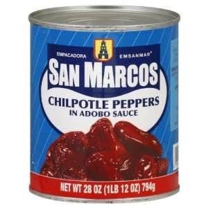 San Marcos, Peppers Chipotle, 28 OZ (Pack of 12)