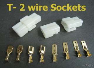 Plug 2 Wire Sockets Connectors M & F GTC x 2 set  
