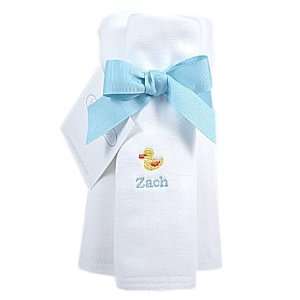  personalized just ducky burp cloths   3 pack Baby