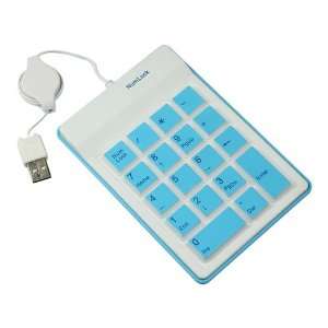  Blue USB Numeric Keypad Keyboard for Laptop w/ 18 Keys 