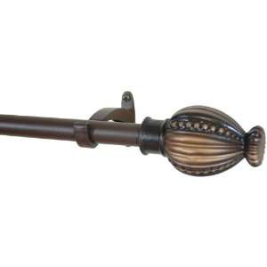   Rod / Drapery Rod 28 Inch 48 Inch Crown Roman Bronze