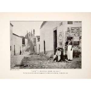 1928 Print Mexico Pitch Pine Strip Market Store Street Scene Dwelling 