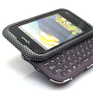 Carbon Rubberized Hard Case Snap On Cover For LG myTouch Q C800 (T 