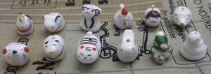 Chinese Porcelain / Ceramic 12 zodiac animal beads  