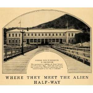  1914 Print Immigration Angel Island San Francisco Bay 