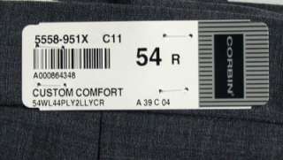 Corbin Custom Comfort Dress Pants WoolBlend Big 54 56  