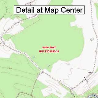 USGS Topographic Quadrangle Map   Halls Bluff, Texas (Folded 