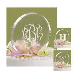  Personalized Acrylic Circle Cake Topper   Free Shipping 