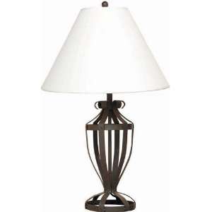   Lite Source LS 3581WHT Fargo Wrought Iron Table Lamp: Home Improvement