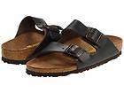 Birkenstock Arizona Hunter Brown Leather Cork Footbed Slide Sandals 