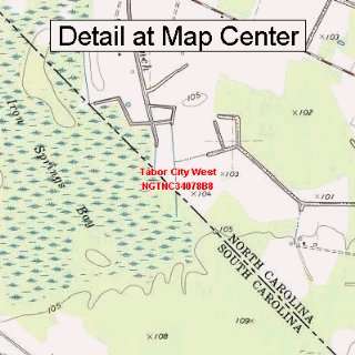   Map   Tabor City West, North Carolina (Folded/Waterproof) Sports