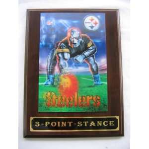  Pittsburgh Steelers 3D Plaque   3 Point Stance