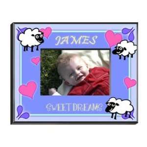 Counting Sheep Personalized Frame for a Boy