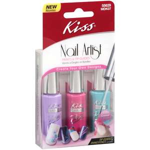 Makeup Artist  on Kiss Nail Artist Paint   Stencil Kit    Tip Guides   Rhinestones  Nail