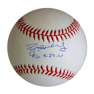   Halladay Autographed Baseball with PG 5/29/10 Ins