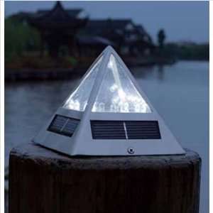 Solar Powered Outdoor LED Pyramid Post Cap Light: Home 