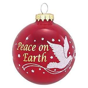  Peace On Earth Dove Glass Ornament