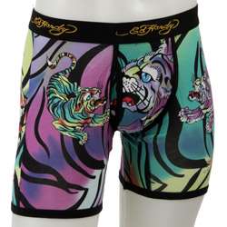Ed Hardy Mens Tiger Collage Boxer Briefs  