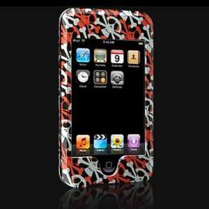 APPLE IPOD TOUCH ITouch 8Gb 16Gb Hard Plastic Silver & Orange SKULL 