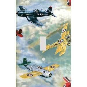  Fighter Plane Collage Decorative Switchplate Cover