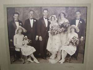1920s Wedding Party Large Fancy Formal Photo Queens NY  