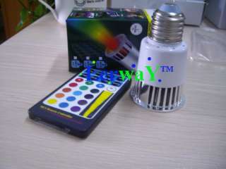 5W RGB LED Bulb Led Lamp E27 16 color remote contorller  