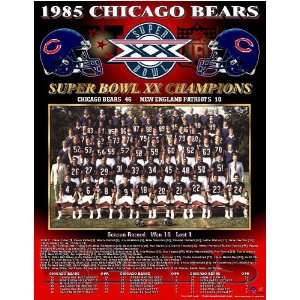 Chicago Bears    Super Bowl 1985 Chicago Bears    13 x 16 Plaque 