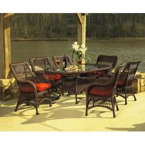  Princeton Outdoor Wicker Dining Set of 7 Patio, Lawn 